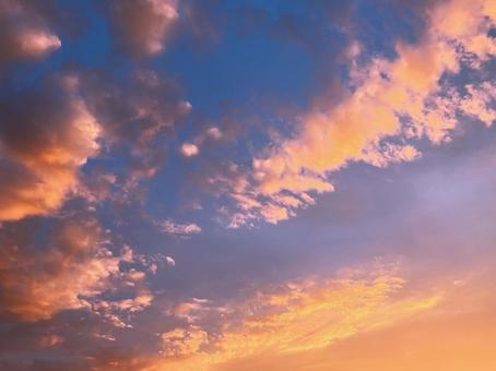 桃色の夕暮れ 桃色の夕暮れの写真