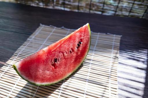 Sliced watermelon with light and shadow, JPG Sliced watermelon with light and shadow, JPG