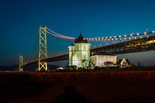 Akashi Kaikyo Bridge at night, JPG