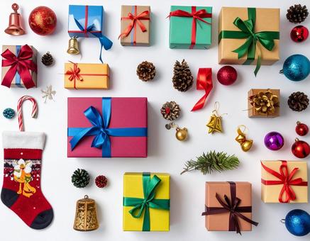 クリスマスプレゼントのフラットデザイン クリスマスプレゼントのフラットデザインの写真