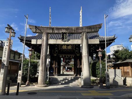 櫛田神社 鳥居 櫛田神社 鳥居の写真