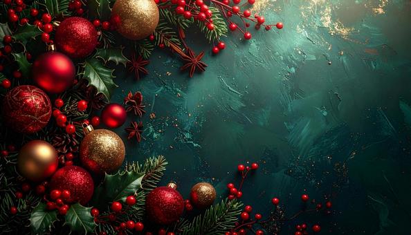 クリスマスを彩る華やかなオーナメント クリスマスを彩る華やかなオーナメントの写真
