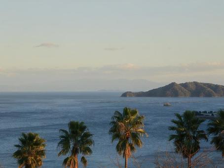 音頭の瀬戸 音頭の瀬戸,夕日,日没の写真素材