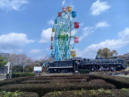 霧島市城山公園の観覧車 霧島市城山公園の観覧車 観覧車,鹿児島県,霧島市の写真素材