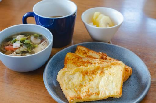 フレンチトーストの朝食 フレンチトーストの朝食 フレンチトースト,朝食,コーヒーの写真素材