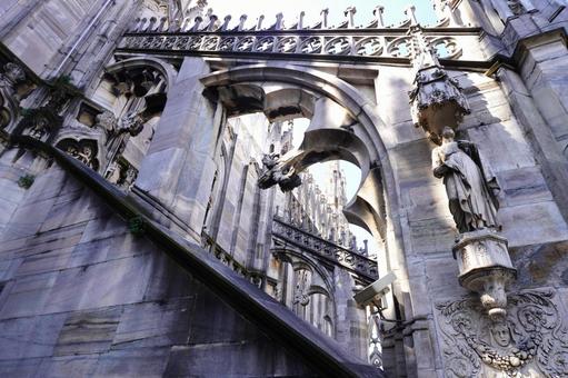 【イタリア】ミラノ ドゥオーモ内壁 【イタリア】ミラノ ドゥオーモ内壁 ミラノ,ドゥオーモ,イタリアの写真素材