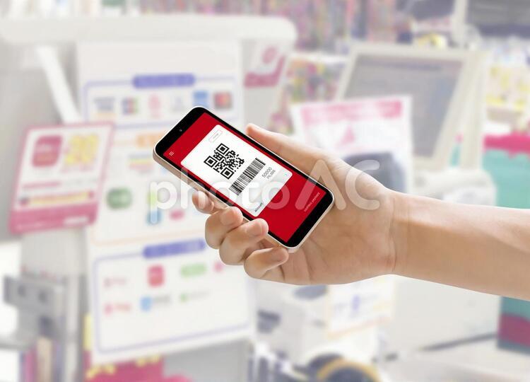 キャッシュレス決済　レジ一般 2580 キャッシュレス,キャッシュレス決済,ペイの写真素材