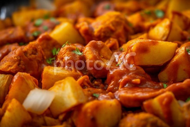 美味しそうなカリーヴルストのイメージ７ カリーヴルスト,カレー粉,ケチャップの写真素材