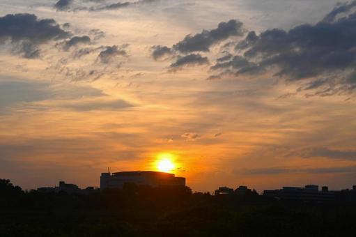 夜明けの空2 夜明けの空2 夜明け,朝陽,日の出の写真素材