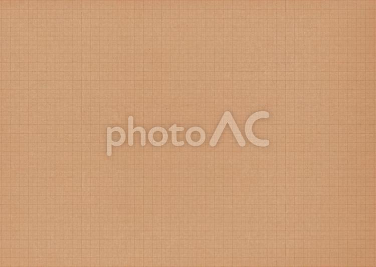 クラフト紙_方眼_オレンジ 背景,クラフト紙,方眼の写真素材