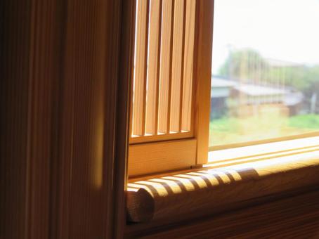 光の差し込む窓辺 光,明るい,窓枠の写真素材