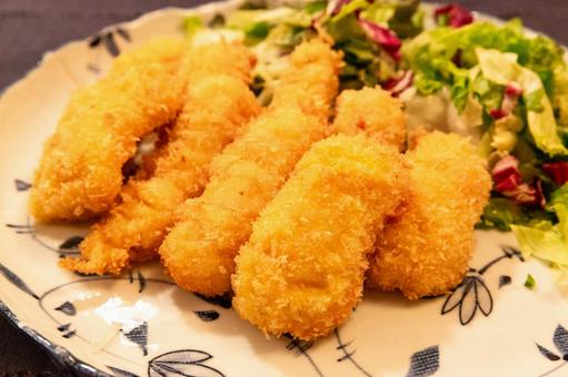 Photo, deep-fried conger, seafood, fly, 