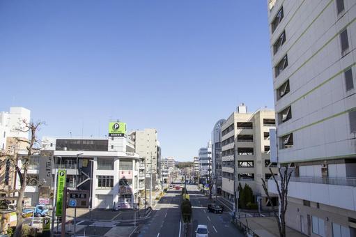 新豊田駅 駅前 街並み 新豊田駅,駅前,街並みの写真素材