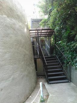 大船観音像　裏側 大船観音,階段,裏側の写真素材