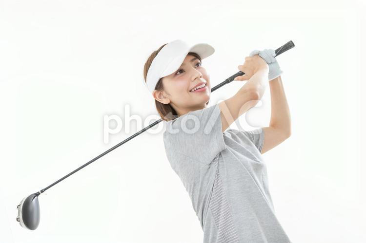 若い女性　ゴルフ ゴルフ,ゴルファー,女性の写真素材