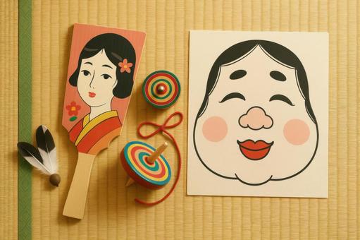 伝統的なお正月遊び 伝統的なお正月遊びの写真