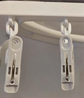 洗濯バサミの笑顔の写真