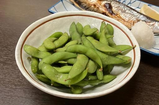 枝豆 枝豆,つまみ,塩味の写真素材