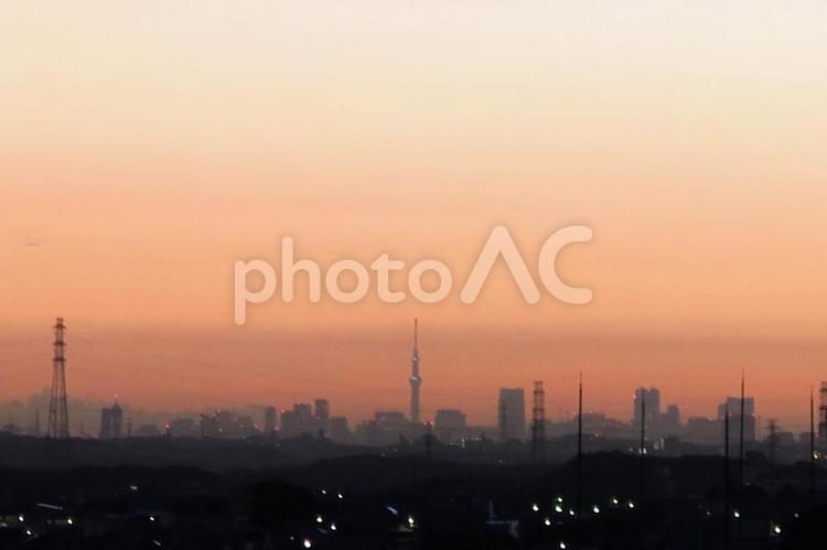 朝焼け　日の出　dawn  朝焼け,夜明け,朝焼け雲の写真素材
