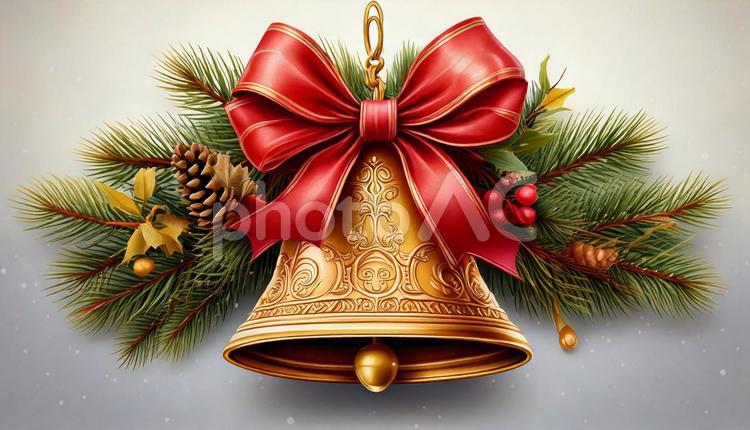 クリスマス ベル クリスマス,ベル,飾りの写真素材