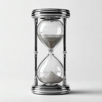 モダンなデザインの砂時計 モダンなデザインの砂時計の写真
