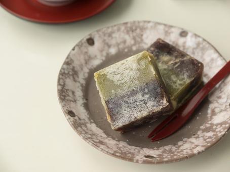 きんつば 抹茶きんつば 和菓子 きんつば 抹茶きんつば 和菓子 きんつば,抹茶きんつば,和菓子の写真素材