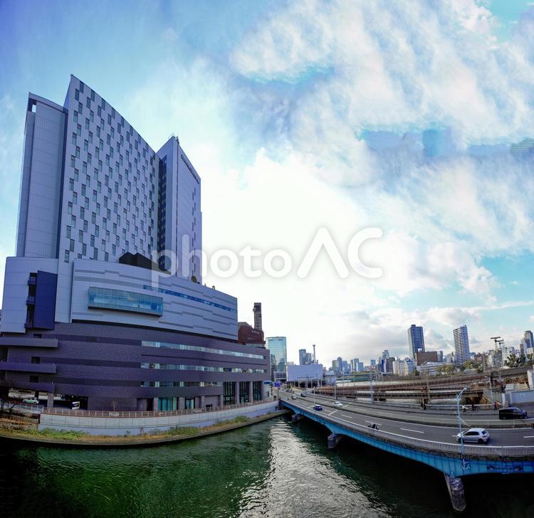 大坂橋付近の風景イメージ素材 大坂橋,天満橋,大阪の写真素材