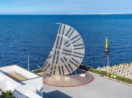 アクアライン海ほたるのカッターフェイス カッターフェイス,海ほたるパーキングエリア,海ほたるpaの写真素材