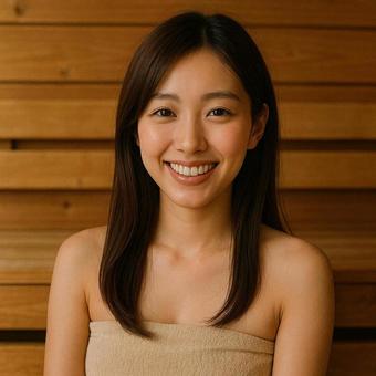 サウナ好きな女性 サウナ好きな女性の写真