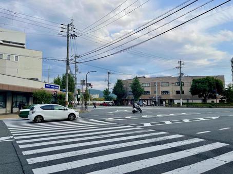 京都市河原町今出川交差点 京都市河原町今出川交差点 河原町今出川,出町柳,出町商店街の写真素材