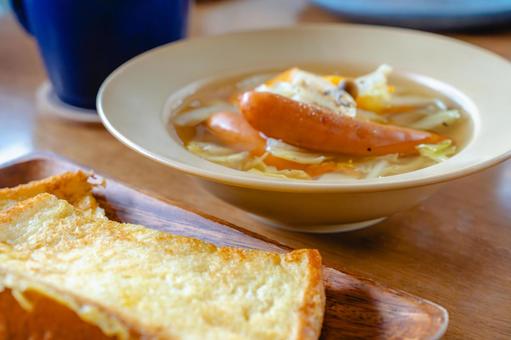 フレンチトーストの朝食 フレンチトーストの朝食 朝食,朝ごはん,洋食の写真素材