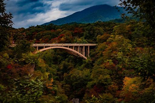 宮城県　鳴子峡の秋の風景 宮城,宮城県,大崎市の写真素材