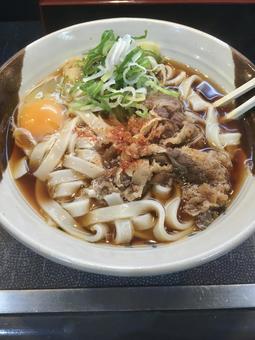 肉玉きしめん 肉玉きしめん きしめん,牛肉,肉の写真素材