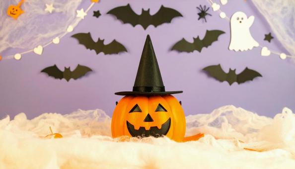 ハロウィンイメージの背景素材 ハロウィンイメージの背景素材の写真