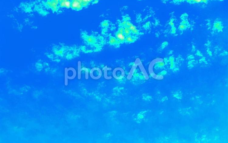 青空と青い雲のテクスチャ 青空,雲,秋空の写真素材