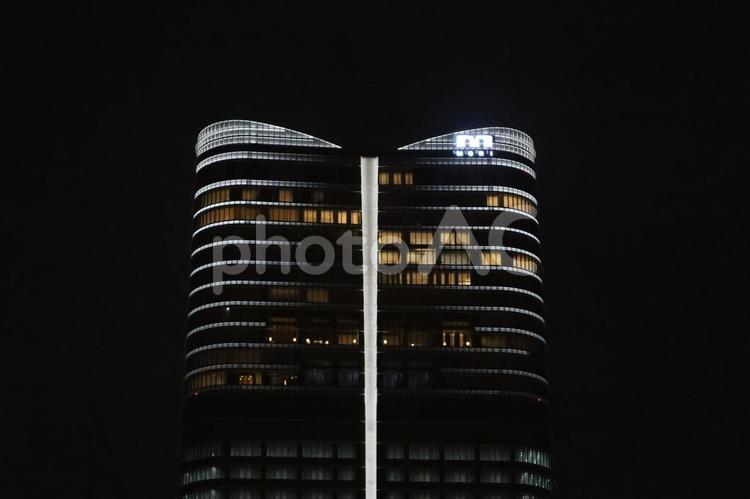 東京タワーから臨む森ビルの夜景 東京タワー,夜景,森ビルの写真素材