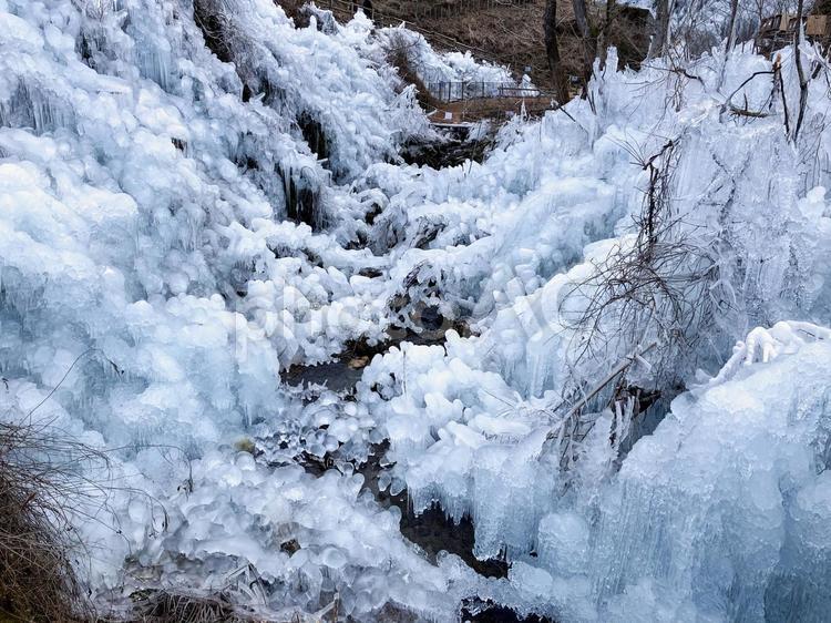 あしがくぼの氷柱 あしがくぼの氷柱,氷柱,秩父三大氷柱の写真素材
