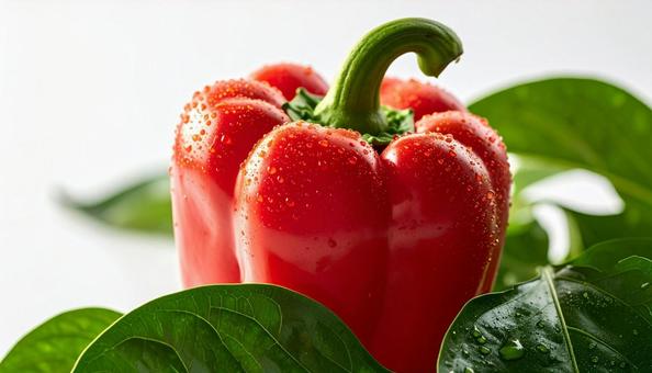 パプリカ 白背景 緑黄色野菜 パプリカ 白背景 緑黄色野菜の写真