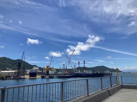 港町 海,港,船の写真素材