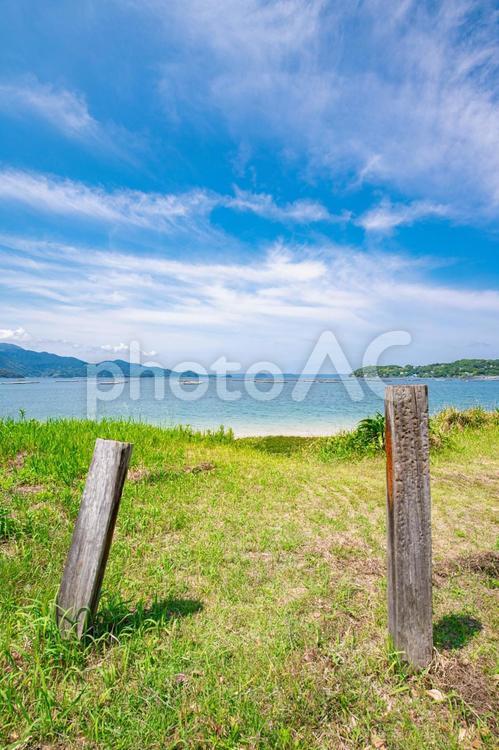 海岸沿いから眺める海の景色 海,海岸,海岸沿いの写真素材