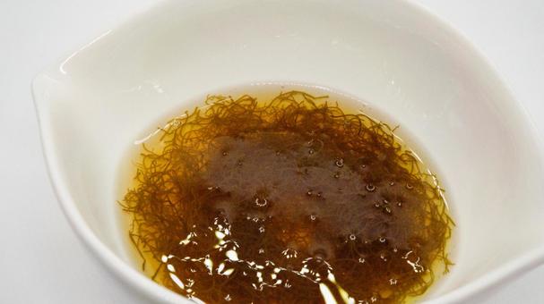 もずく酢の物(白背景) もずく酢の物(白背景) もずく,酢の物,海藻の写真素材