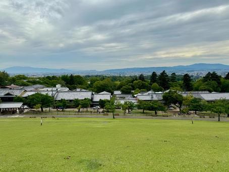 奈良公園 奈良公園 奈良,奈良公園,若草山の写真素材