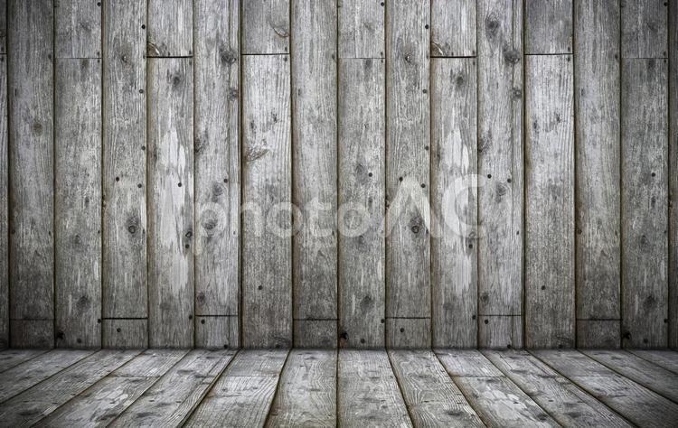 白い木目の部屋の背景画像 灰色,グレー,ロッジの写真素材
