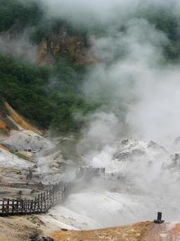 登別温泉地獄谷 04 200906 登別温泉地獄谷 04 200906 北海道,登別,地獄谷の写真素材