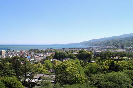 小田原城からの眺め3 小田原城からの眺め3 小田原城,城址,日本100名城の写真素材