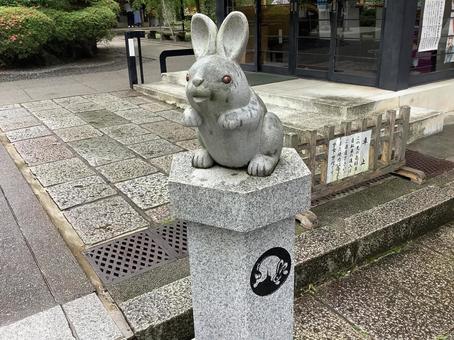 うさぎ神社狛兎 うさぎ神社狛兎 うさぎ神社,岡崎神社,うさぎの狛犬の写真素材