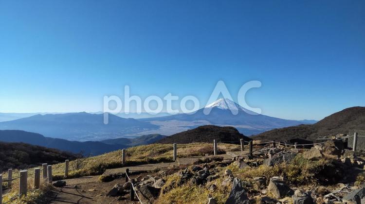 箱根の駒ヶ岳から見た富士山 富士山,箱根,駒ヶ岳の写真素材