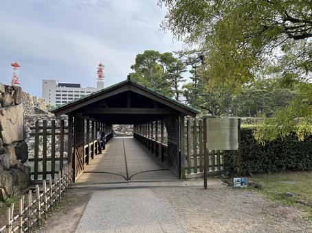 高松城 鞘橋 2 高松城 鞘橋 2 鞘橋,橋,高松城の写真素材