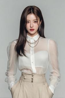 クールな眼差しの美人 クールな眼差しの美人の写真