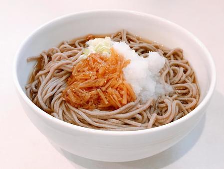 なめ茸おろし蕎麦 なめ茸おろし蕎麦,なめ茸大根おろし蕎麦,おろしなめ茸蕎麦の写真素材